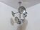Esperia chandelier 1970s, chrome and Murano glass, 6 arms adjustable