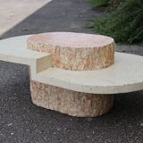 Travertine coffee table 1970