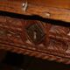 SAVOYARD CHALET TABLE, carved, with two drawers, late 18th century