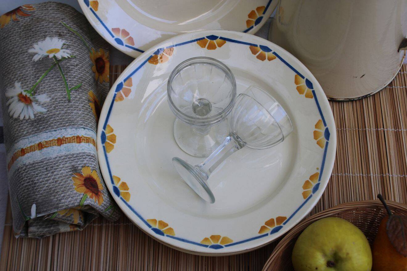 Set of 6 ceramic dinner plates