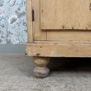 Antique English two-body buffet in solid pine (renovated)