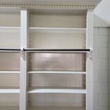 White bookcase library cabinet bookcase with ladder