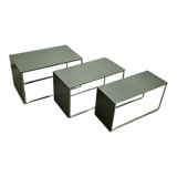Ensemble de 3 tables gigognes post-modernes, Pays-Bas 1970s