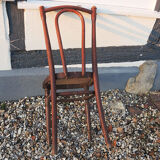Old bistro chair in curved wood