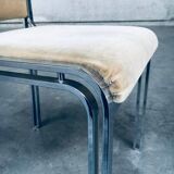 Italian Hollywood Regency Style Modernist Dining Chairs, 1970s, Set of 6