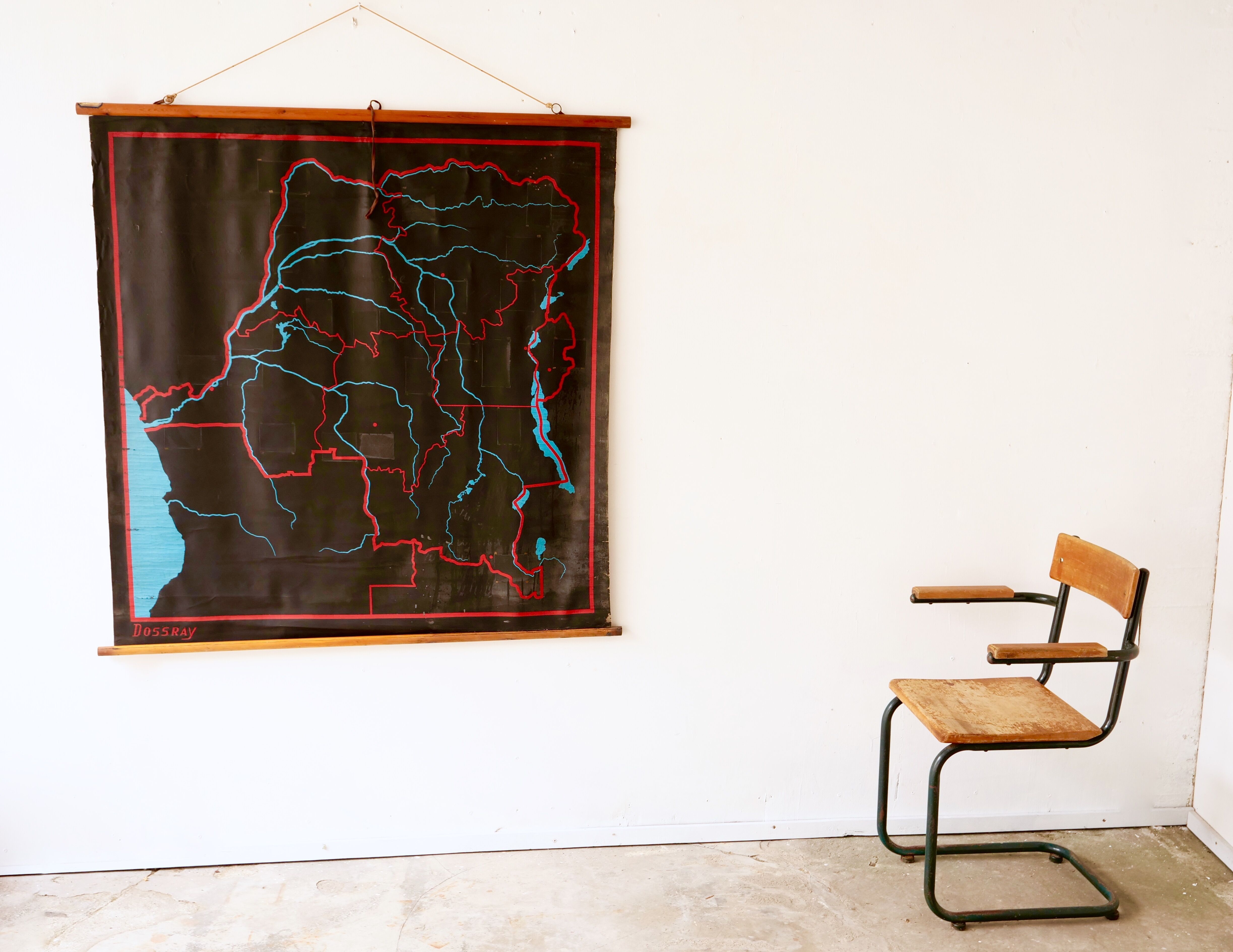 Wall map of congo silent pedagogical model ed. dossray