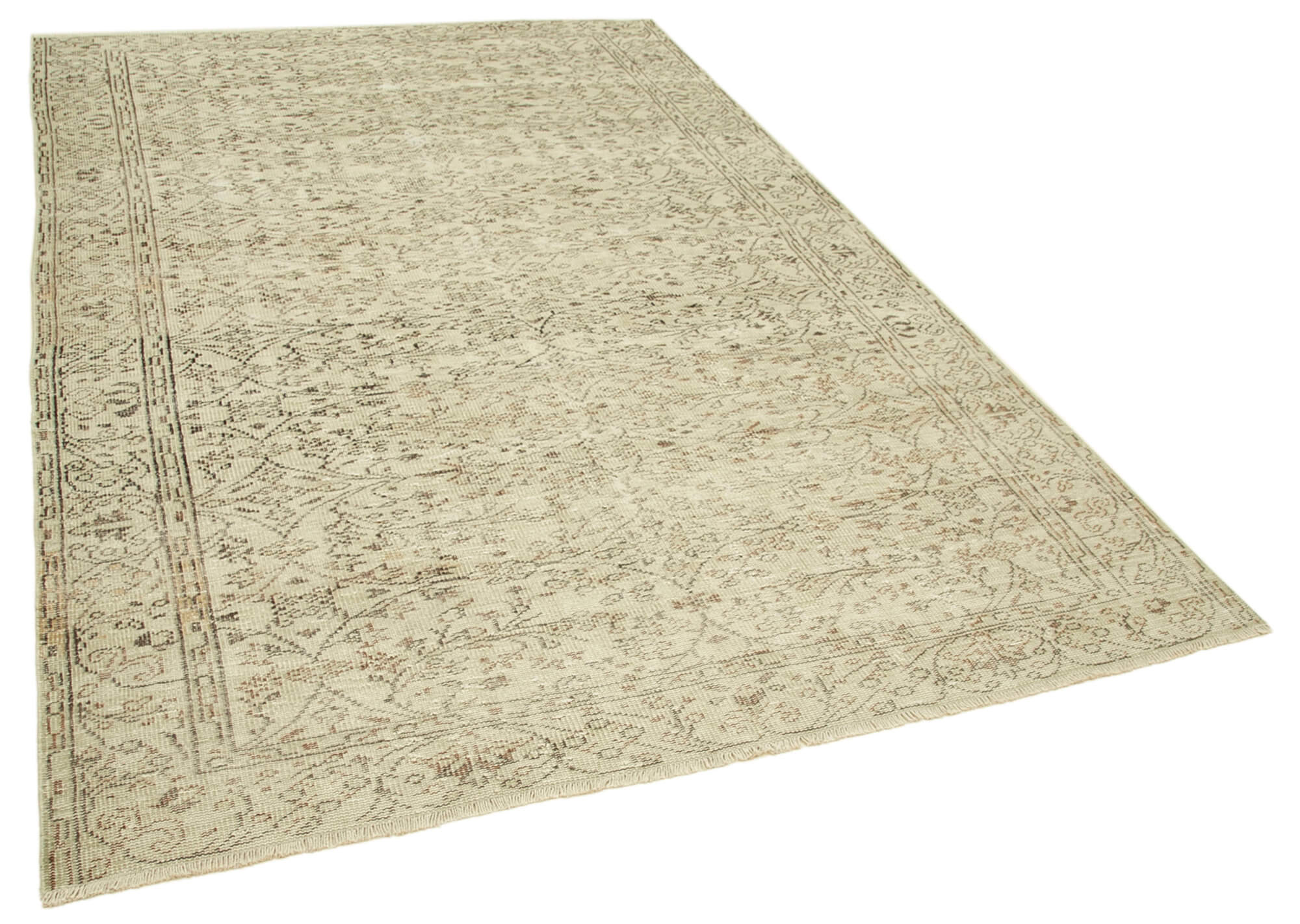 Handmade contemporary oriental beige carpet 190 cm x 295 cm