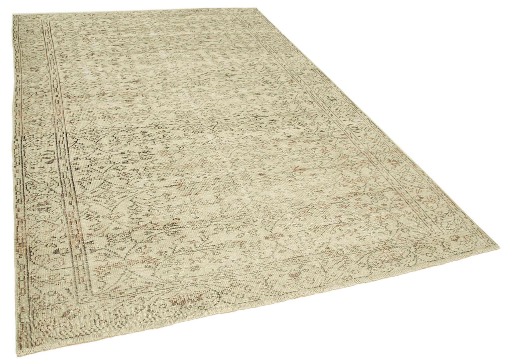 Handmade contemporary oriental beige carpet 190 cm x 295 cm