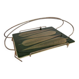 Plat de service vintage St. Clément dans son support, années 1950