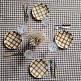 La Redoute x Selency lot de 4 assiettes dessert marron