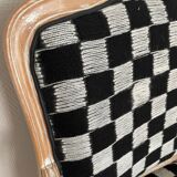 Fauteuil Louis XV style damier