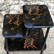 Etagere ancienne chinoise laquee noire napoleon iii