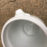White porcelain mustard pot or sauce boat