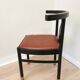 Vintage THONET Bentwood Dining Chair: Postmodern Brown Leather Seat