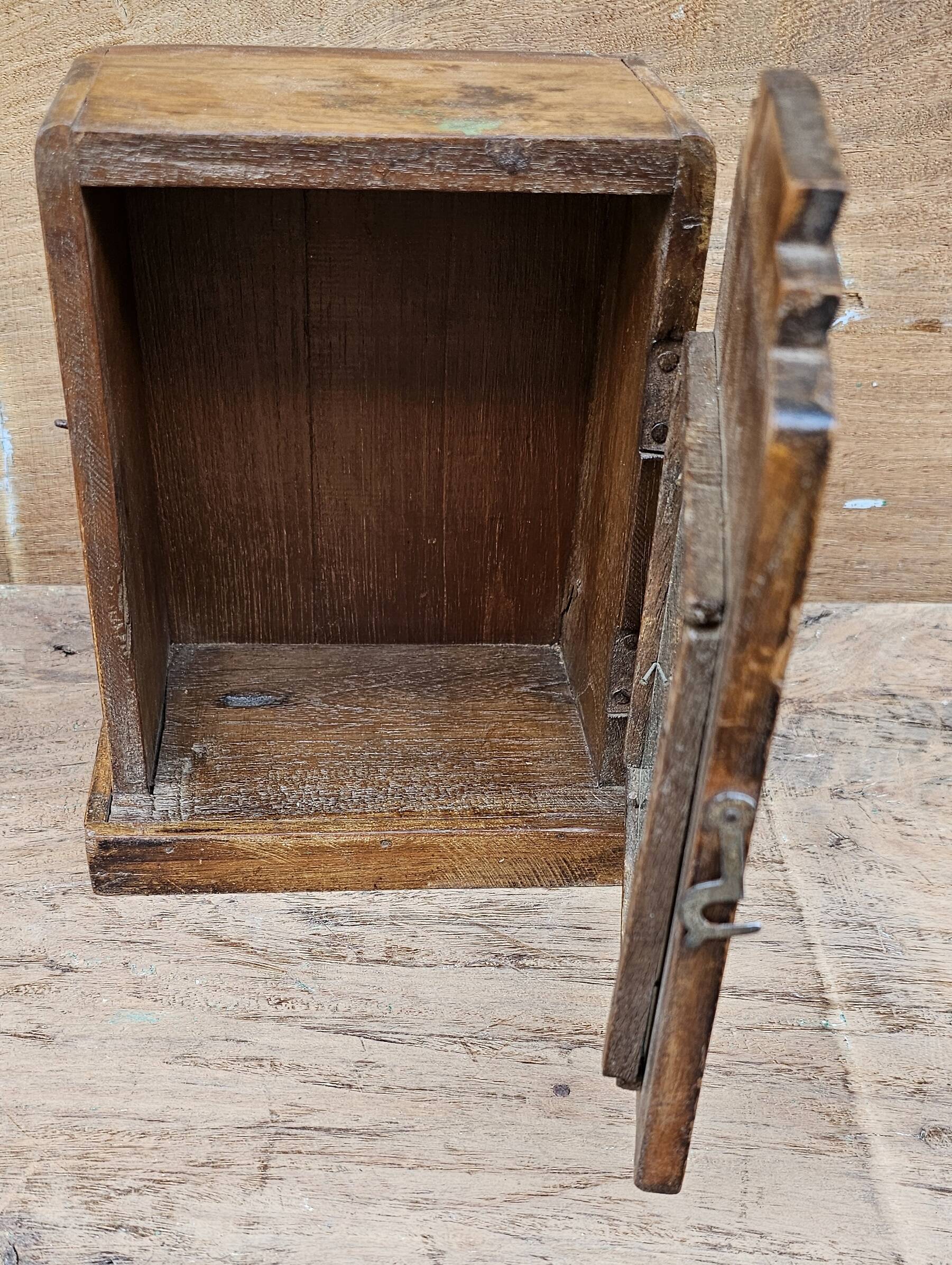 Art Deco teak wall display case