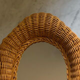 Wicker mirror from the 60s
