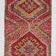 3x10 Red Pink Oriental Vintage Runner Rug, 95x317Cm