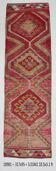 3x10 Red Pink Oriental Vintage Runner Rug, 95x317Cm