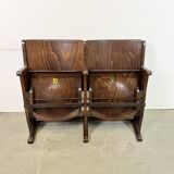 Vintage two-seat cinema bench from ton, 1960s