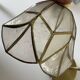 Italian lampshade applique from the 1970s in mother-of-pearl and gilded brass.