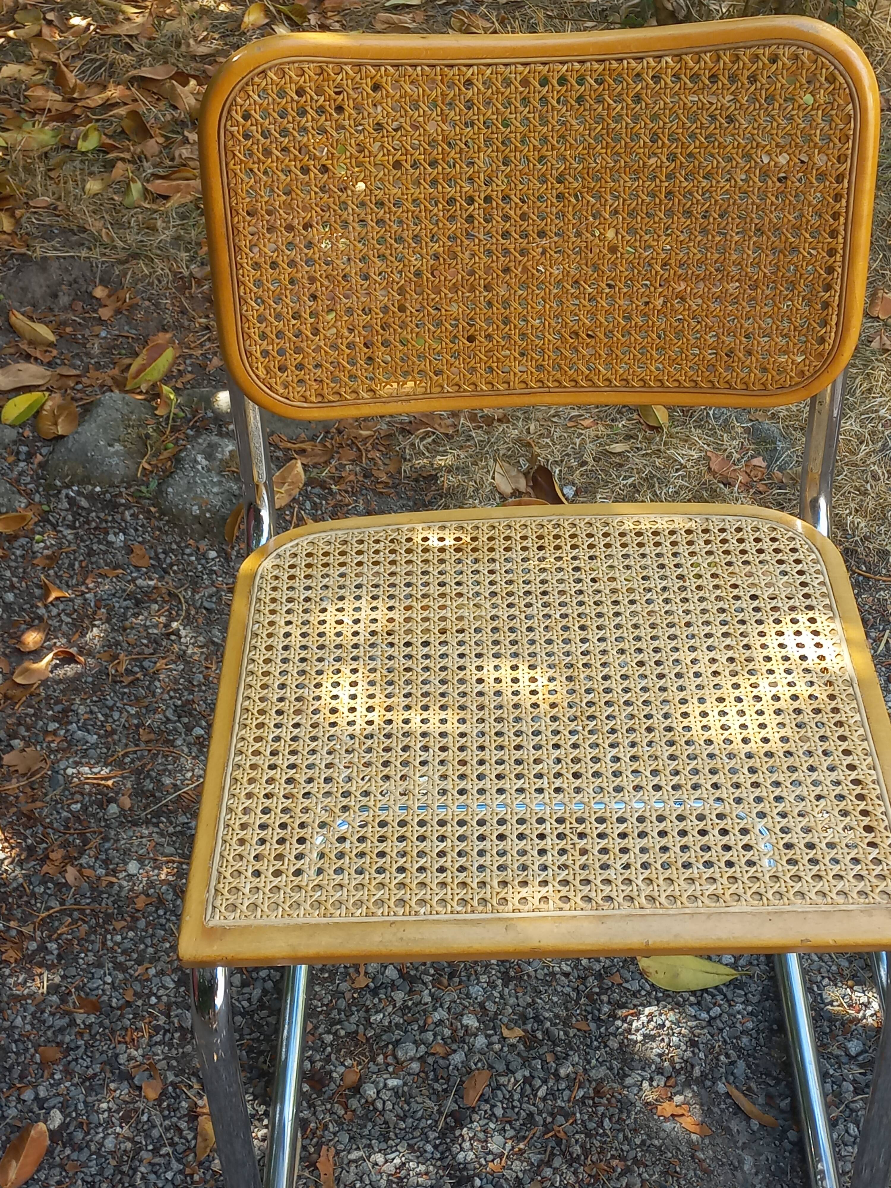Set of 3 Cesca B32 chairs by Marcel Breuer