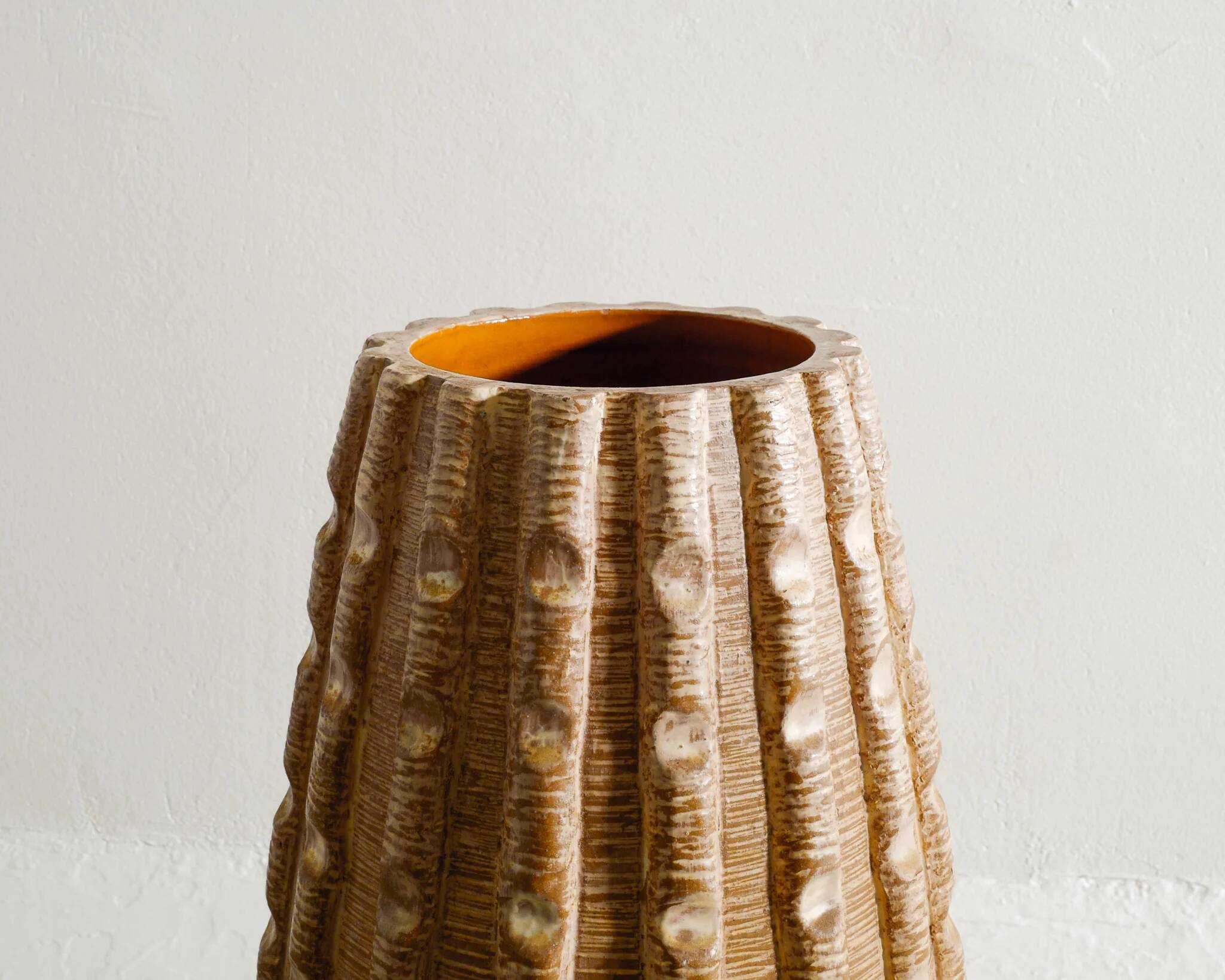 Vintage Swedish Mid Century Ceramic Floor Vase Vicke Lindstrand, 1940s