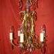 lustre à pampilles type cage à 6 bras de lumière époque début 20 ème