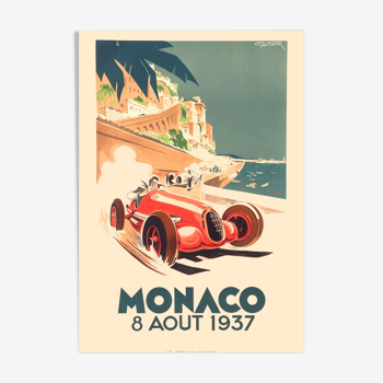 Affiche Vintage Grand Prix de Monaco 1937