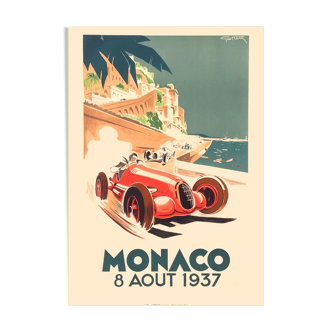 Affiche Vintage Grand Prix de Monaco 1937