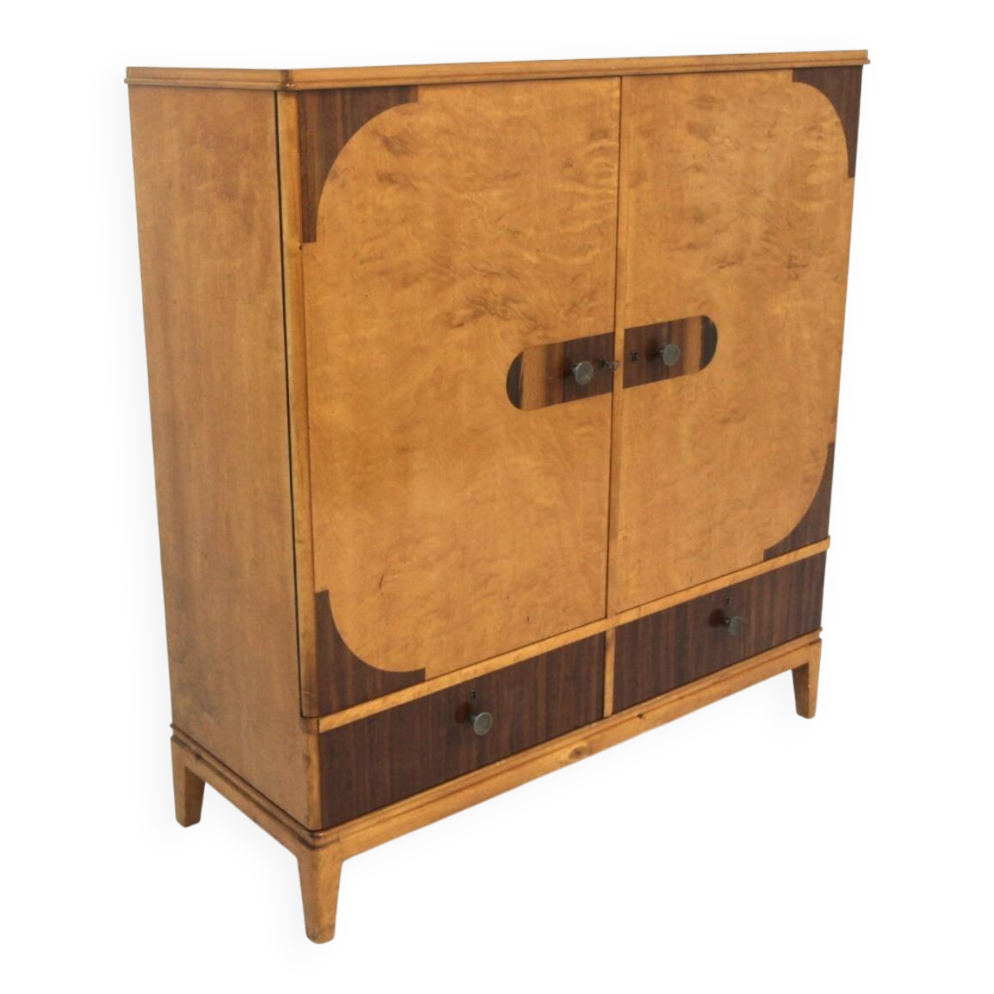 Commode scandinave en orme, Swedish modern, Suède, 1940