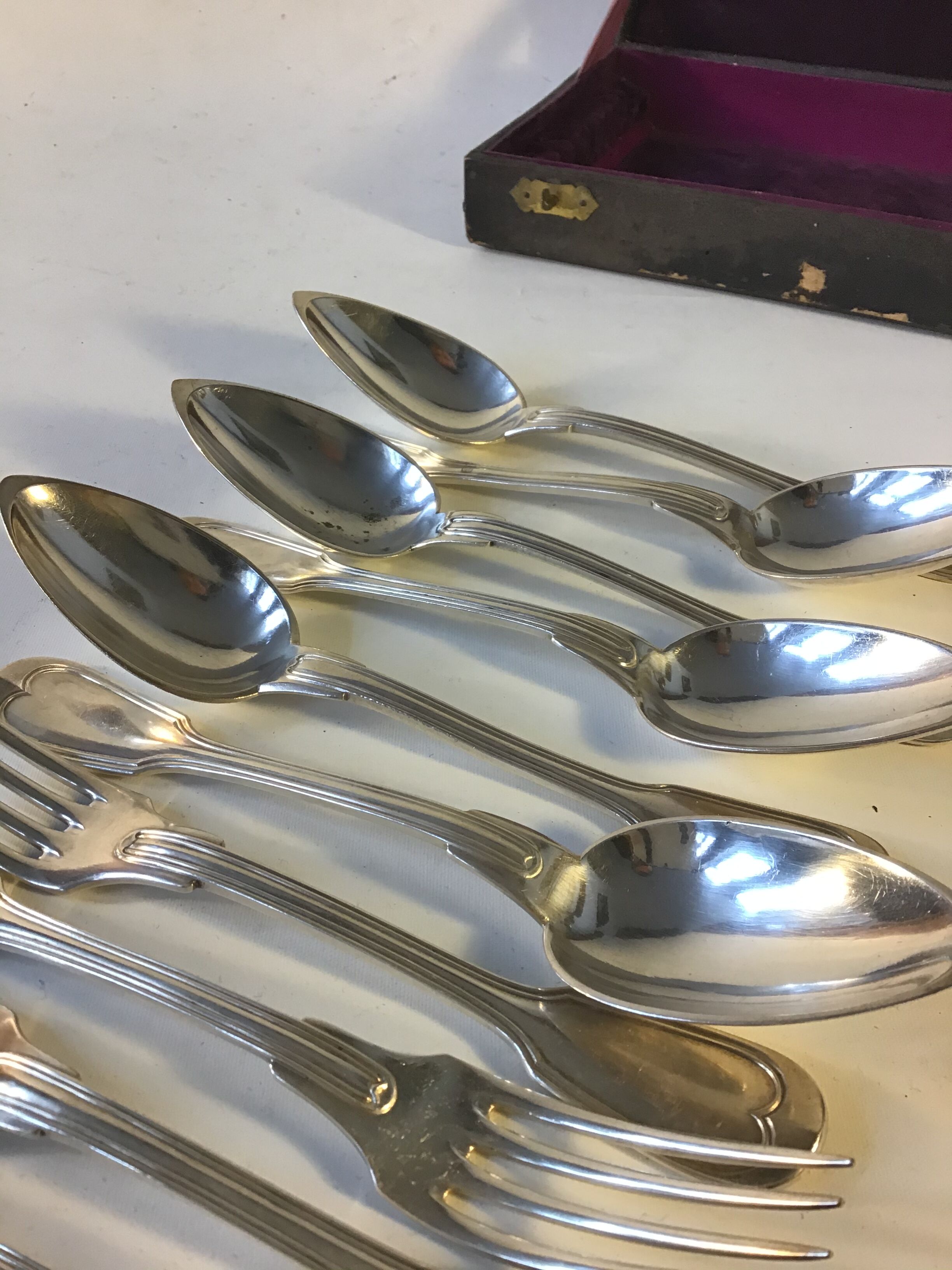 Lemaitre & Ridoux chinon silver metal cultery set