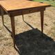 Vintage oak dining table compass legs