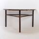 Pair of Chinese demi-lune consoles - Central table and folding chair