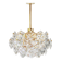 Superb chandelier, brass and crystal glass by Kinkeldey, Germany, 1970.
