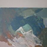 Oil painting on linen canvas, contemporary abstract art, 80s/90s