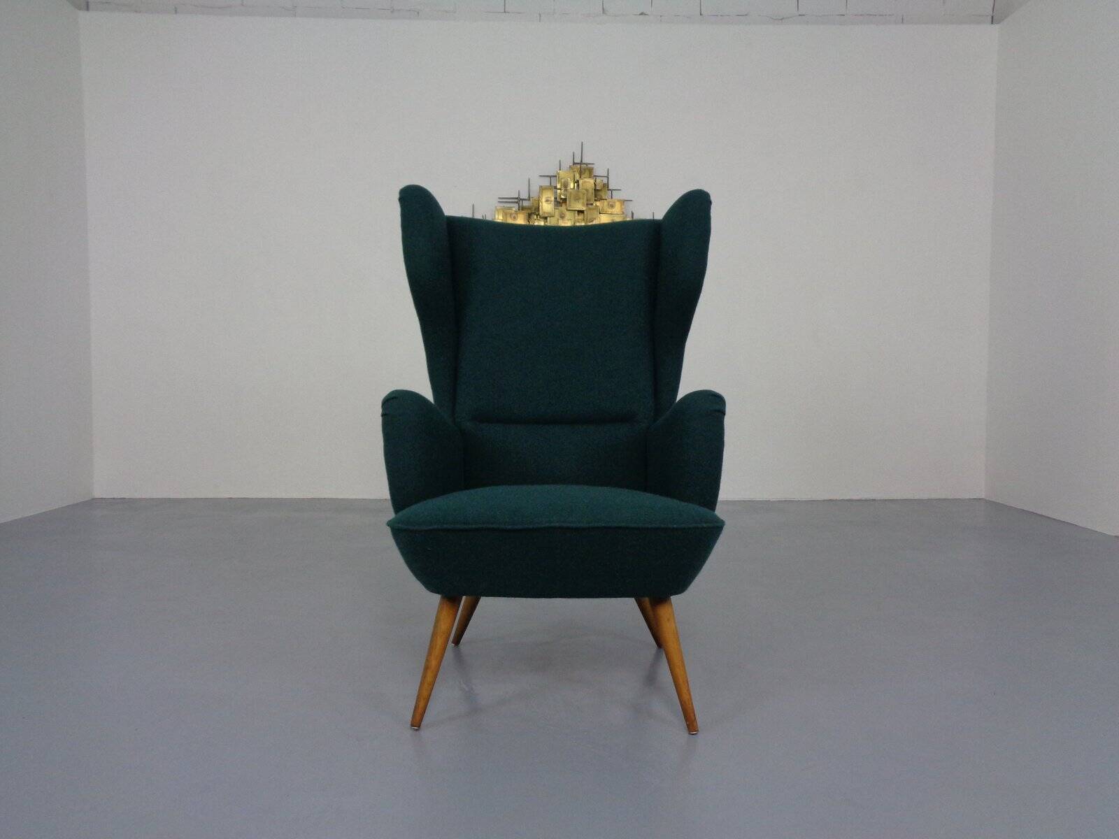 French Kvadrat Tonica Wingback Chair, 1950s