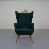 French Kvadrat Tonica Wingback Chair, 1950s
