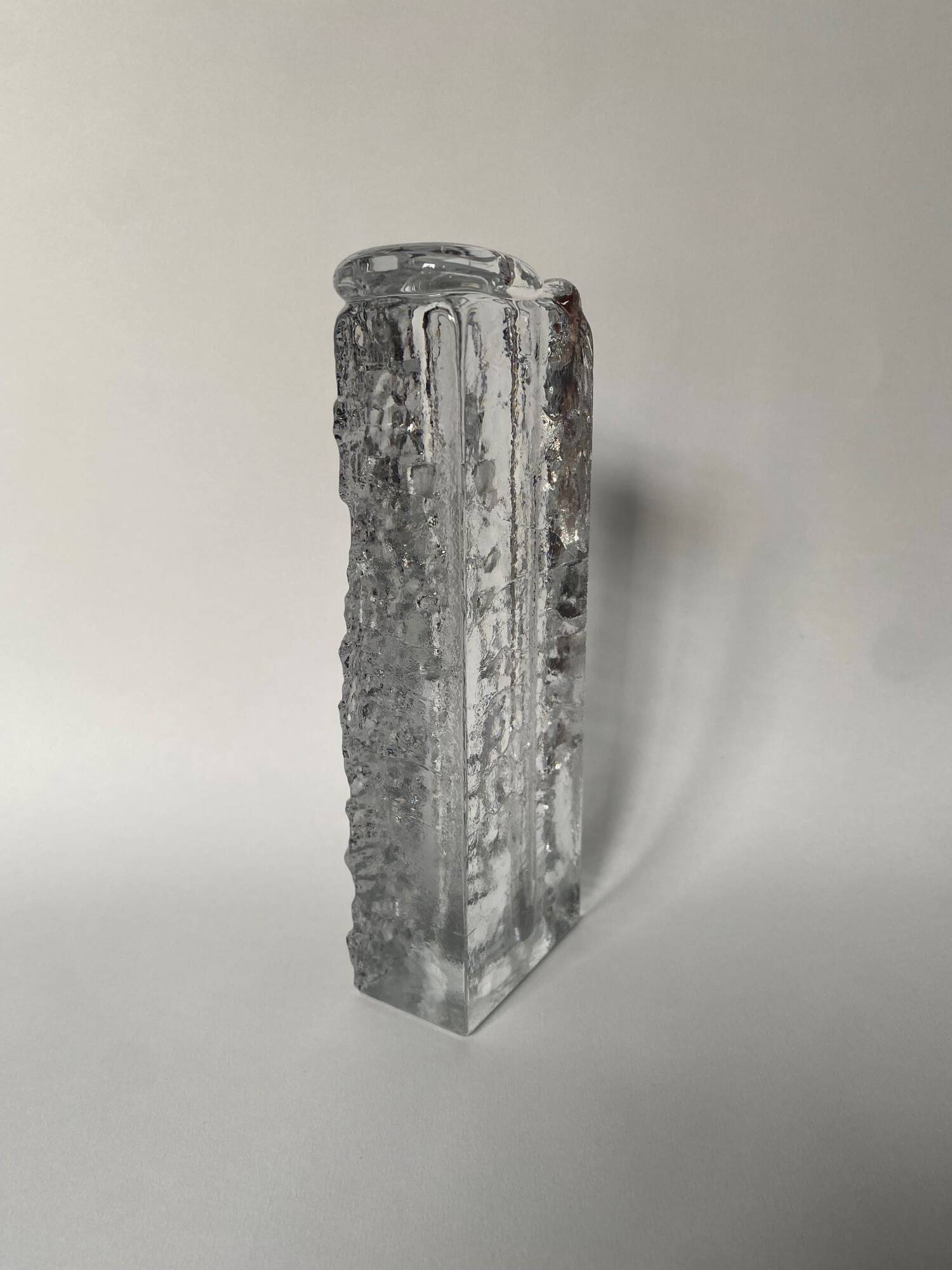 Frosted glass vase from the 1970s