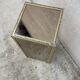 Wooden pedestal / corner column in chrome plated multi-sided mirror