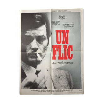 Affiche cinéma "Un flic" Alain Delon 60x80cm 1972