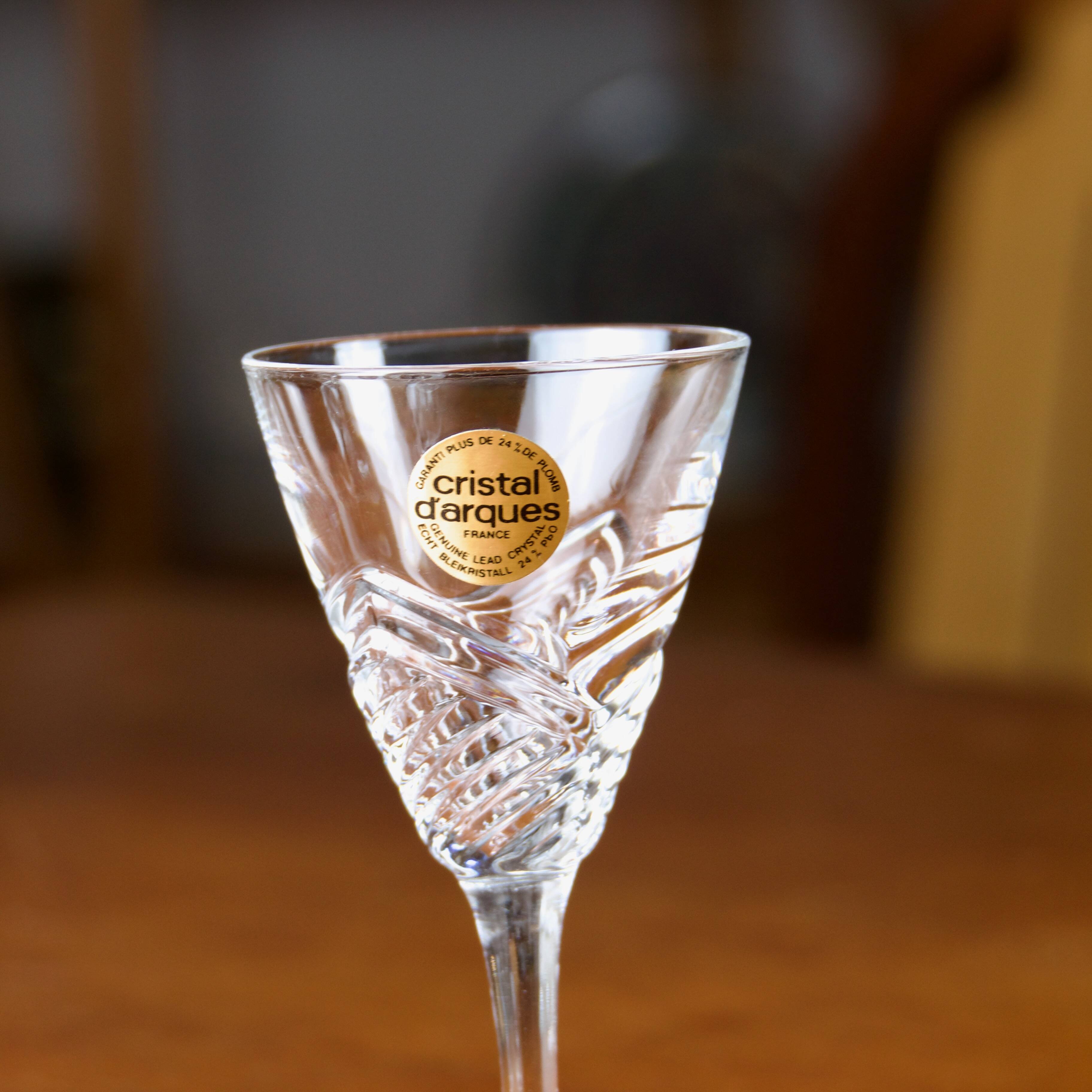 6 Arques crystal glasses Fuseau model