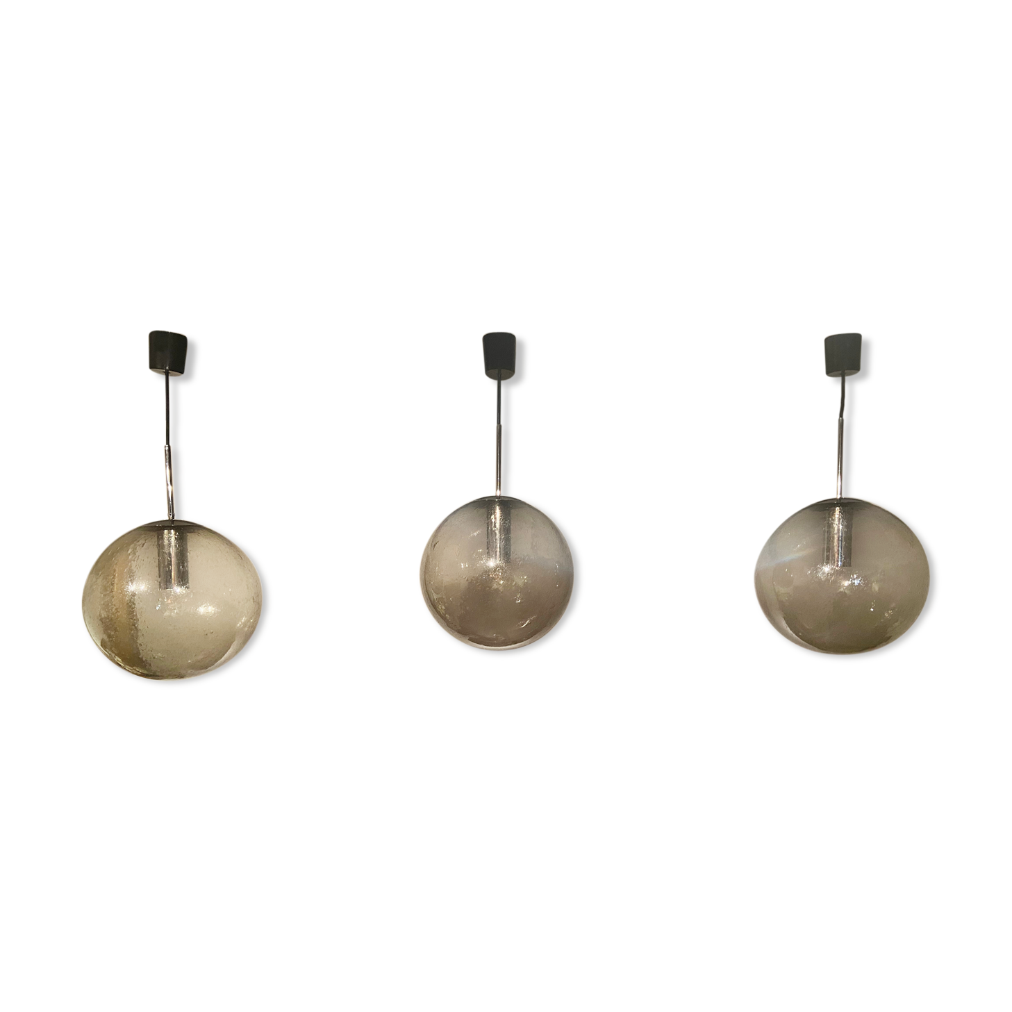 Set de 3 suspensions boules vintage 1060