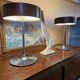 Pair of vintage Italian Malibu lamps from the 1980s.