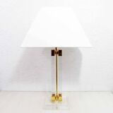 Plexiglas and brass lamp faschian design 1970