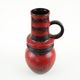 Monumental Fat Lava ceramic vase in black and red, West Germany, 1970s