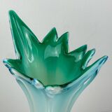 Vintage Murano Vase Grand Blue-Green, Italy, 1970s