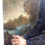 Oil portrait of a young girl by Paul Hulin