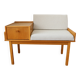 Entry bench, modular Scandinavian telephone bench, teak, 1960.