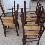 Series of 6 mulched chairs