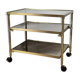 Table d' appoint en verre &laiton vintage